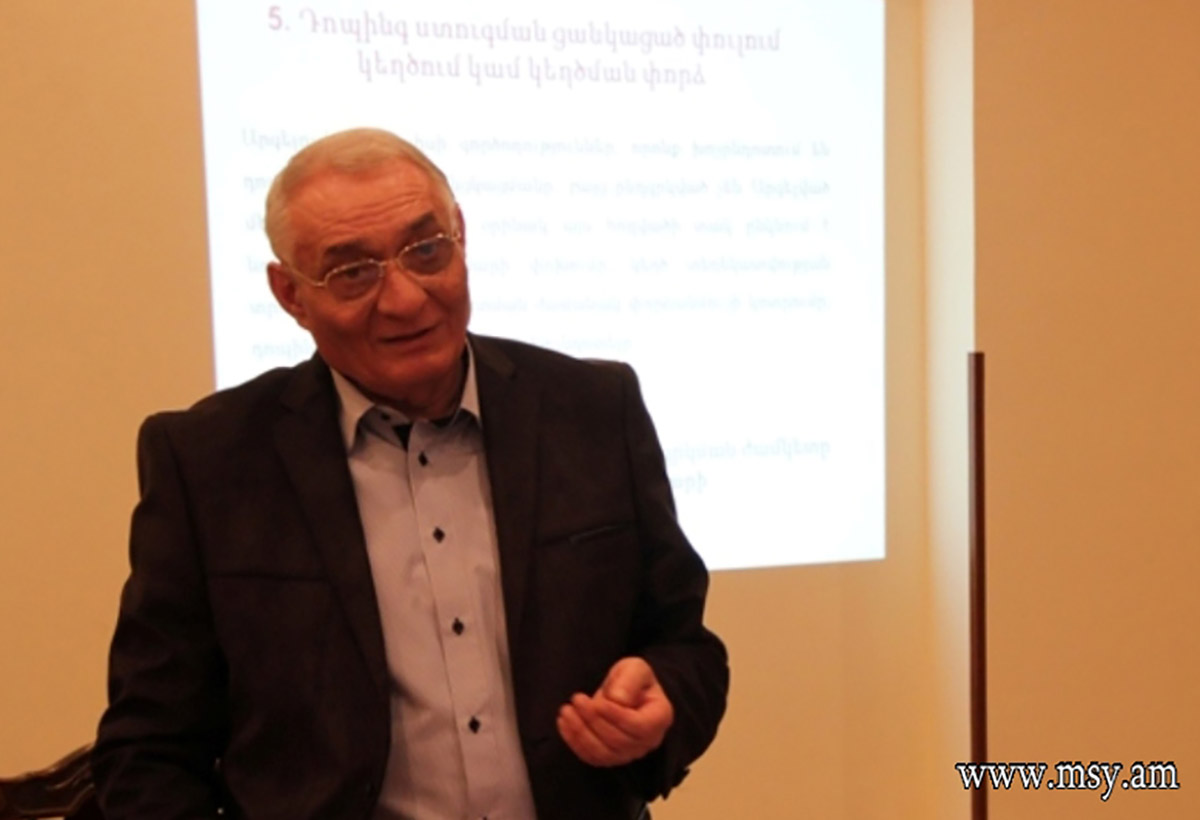 Арег Оганесян, глава Вірменського антидопінгового агентства (Фото: Міністерство у справах молоді та спорту)