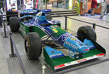 Машина Шумахера Benetton B194, на якій він завоював свій перший титул, в 1994 році