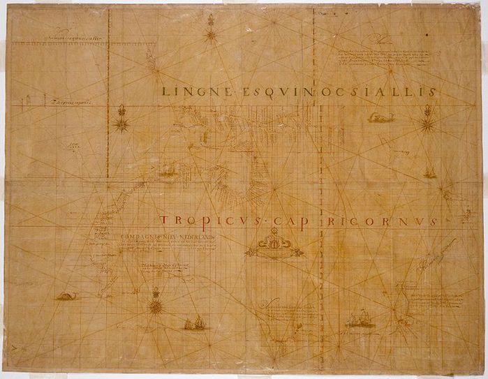 The Abel Tasman map 1644 also known as the Bonaparte Tasman map