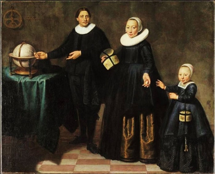 Кейп Якобс Герретс (1594-1650) Portrait of Abel Tasman, his wife and daughter