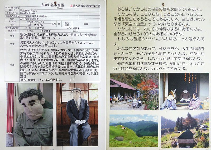 Реєстраційний журнал з описом всіх ляльок (на фото зліва - глава селища Цудзукі Юдзіро)